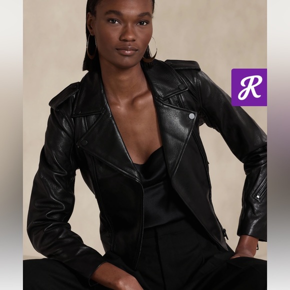 Banana Republic Essential Leather Jacket - Picture 1 of 4
